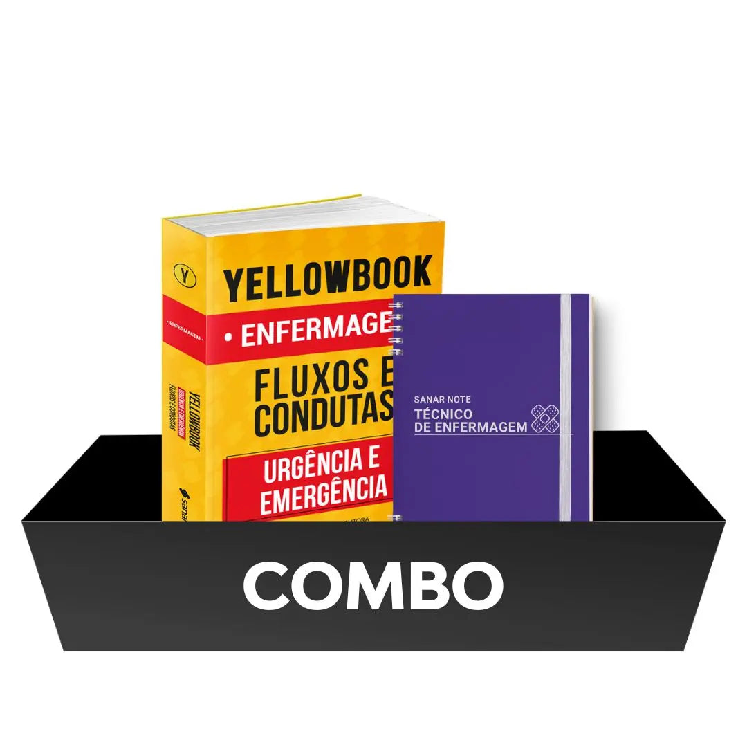 Combo: Sanar Note Técnico de Enfermagem + Yellowbook Enfermagem: Fluxos e Condutas em Urgência e Emergência - Livro Técnico Sanar Saúde